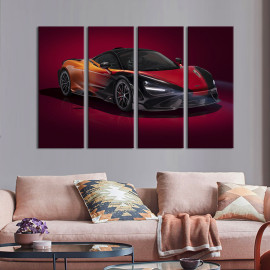 Картина Модний кольоровий спорткар McLaren 765LT 89x53 см (1389-41)