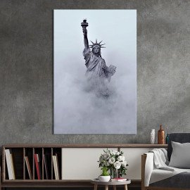 Картина в офіс Знаменита Статуя Свободи в тумані 51x34 см (2art_127)