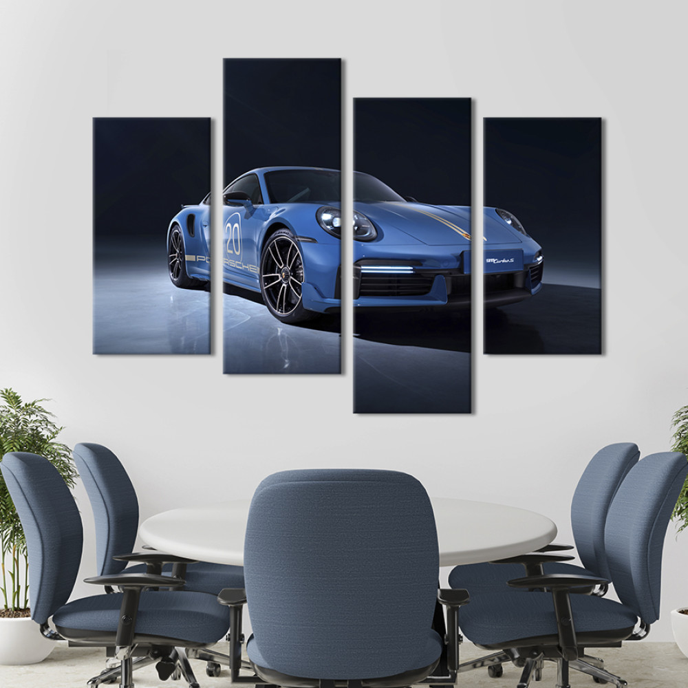 Картина Елітний автомобіль Porsche 911 Turbo S 89x56 см (1387-42)