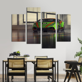 Картина Стильний салатовий Lamborghini Huracan 89x56 см (1265-42)