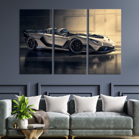 Картина Суперсучасний автомобіль Lamborghini SC20 78x48 см (1269-31)