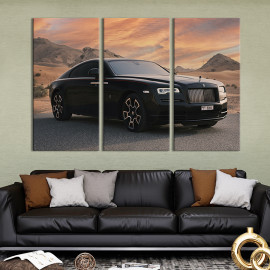 Картина Шикарний чорний Rolls-Royce 78x48 см (124-31)