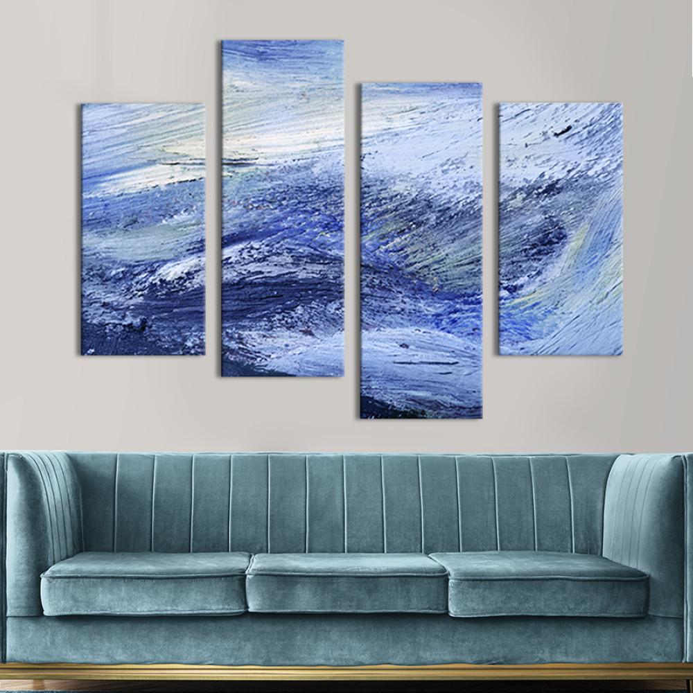 Картина Абстракція морська гладь 129x90 см (10-42)