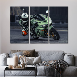 Картина Потужний мотоцикл Kawasaki Ninja 78x48 см (121-31)
