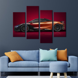 Картина Авто McLaren 765LT Strata на яскравому тлі 129x90 см (1377-42)