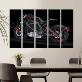 Картина Потужний мотоцикл Harley-Davidson 87x50 см (1328-51)