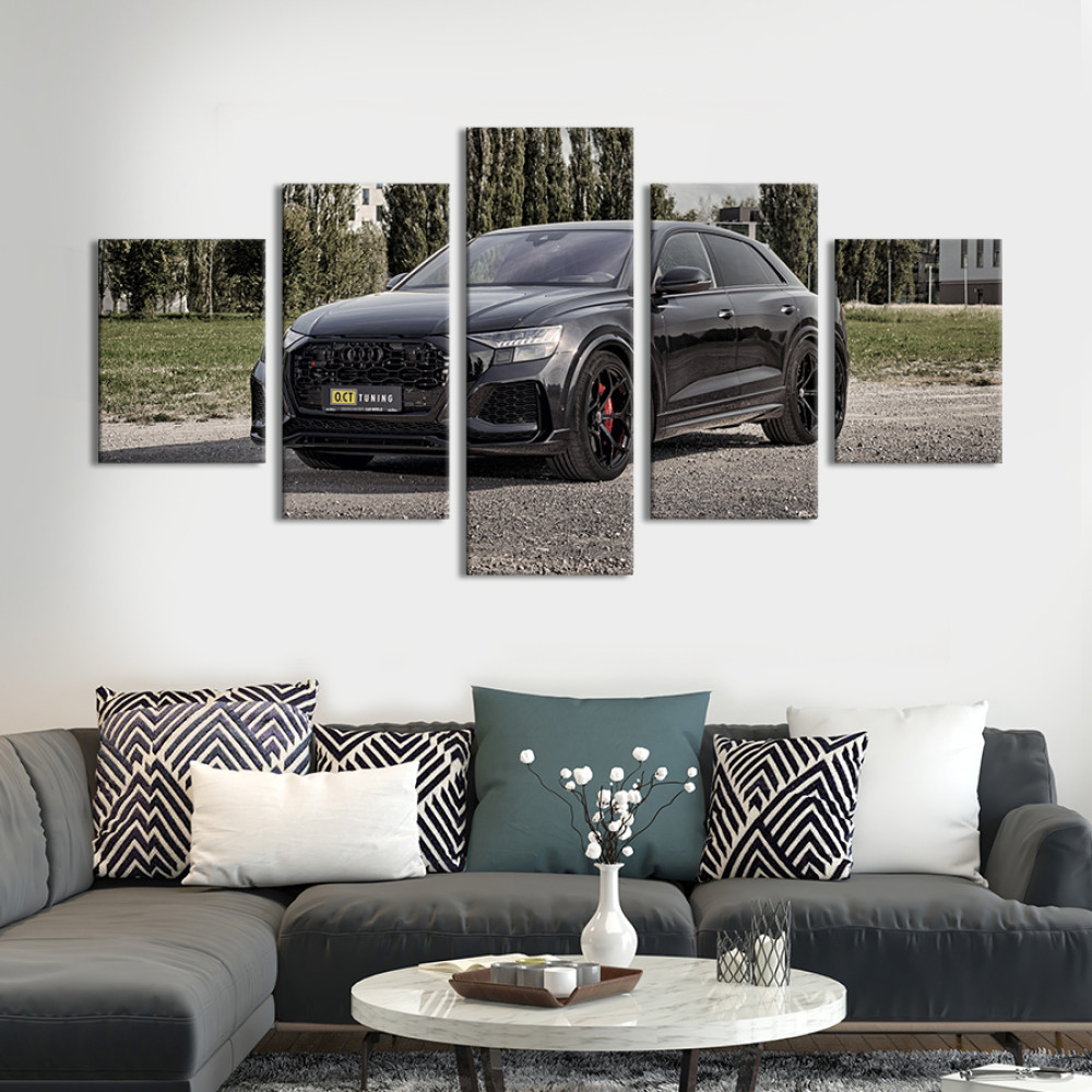 Картина Гарне чорне авто Audi RS Q8 112x54 см (1376-52)