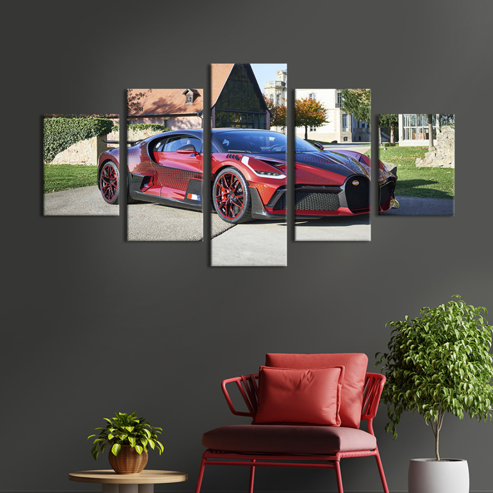 Картина Колекційне авто Bugatti Divo Lady Bug 112x54 см (1307-52)