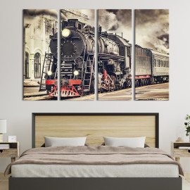 Картина Старовинний локомотив 89x53 см (98-41)