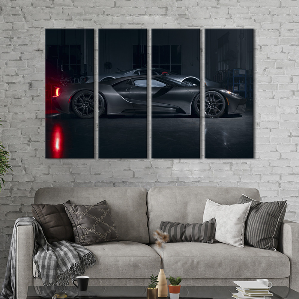 Картина Автомобіль Ford GT Liquid Carbon кольору графіт 89x53 см (1258-41)