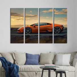 Картина Стильний помаранчевий Lamborghini Huracan Evo 89x53 см (1249-41)