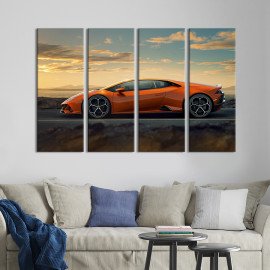 Картина Стильний помаранчевий Lamborghini Huracan Evo 89x53 см (1249-41)