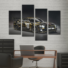 Картина Чорно-золотий Bentley Continental 89x56 см (1260-42)