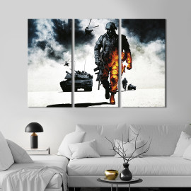 Картина Стильний постер гри Battlefield: Bad Company 78x48 см (1461-31)