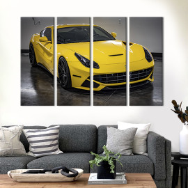 Картина Крутий жовтий Ferrari 89x53 см (122-41)