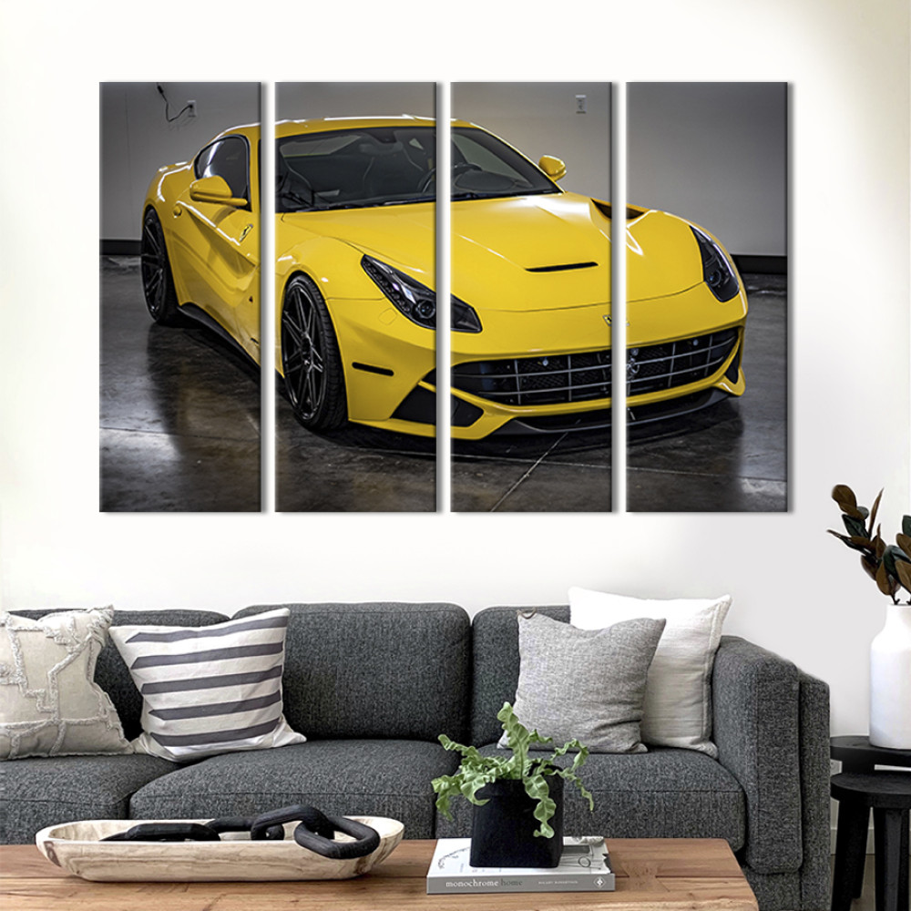 Картина Крутий жовтий Ferrari 149x93 см (122-41)