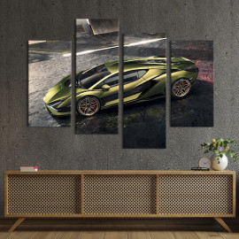 Картина Оливковий Lamborghini Sian 89x56 см (1251-42)