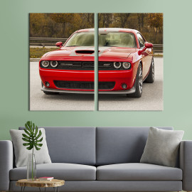 Картина Червоний Dodge challenger srt8 392 71x51 см (118-2)