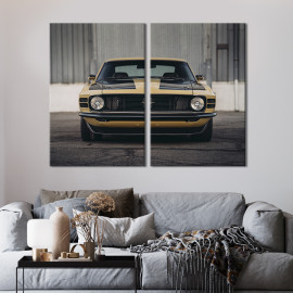 Картина Жовтий Ford Mustang 71x51 см (1254-2)