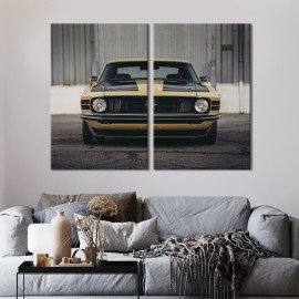 Картина Жовтий Ford Mustang 71x51 см (1254-2)