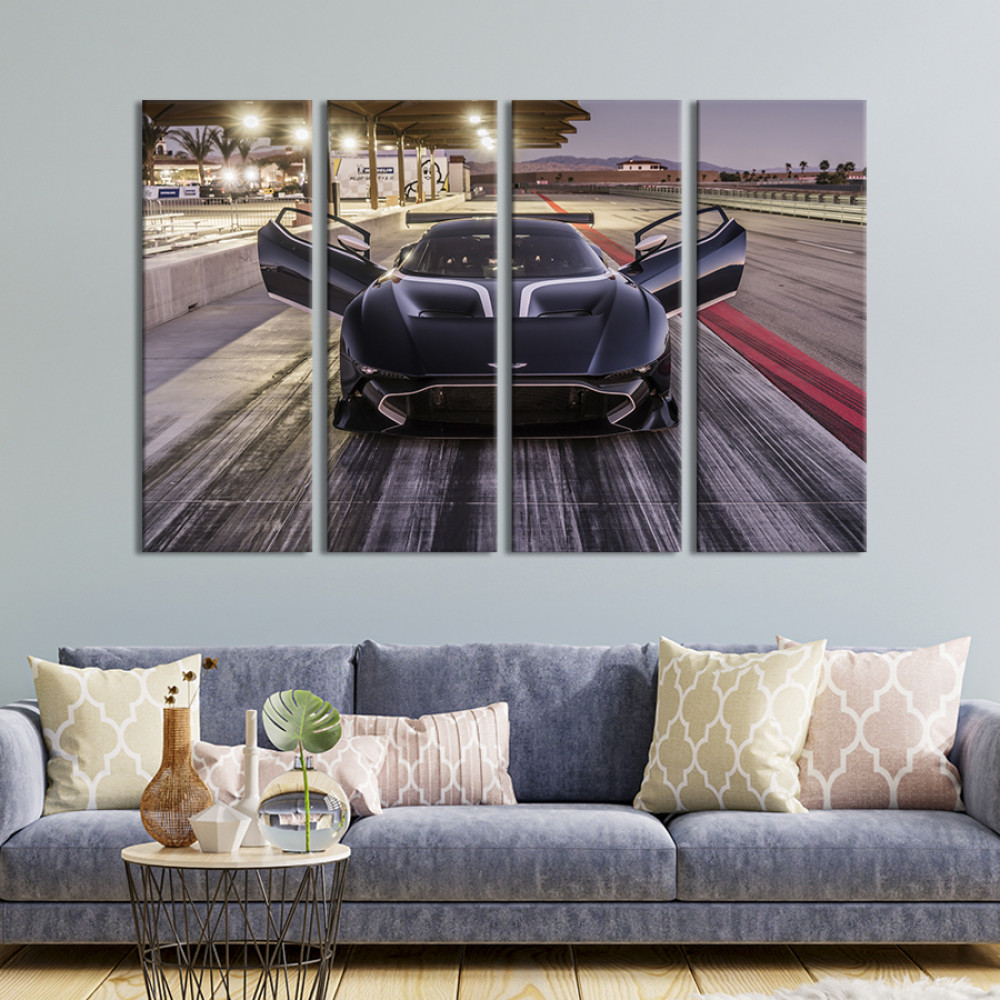 Картина Крутий автомобіль Aston Martin Vulcan 89x53 см (1410-41)