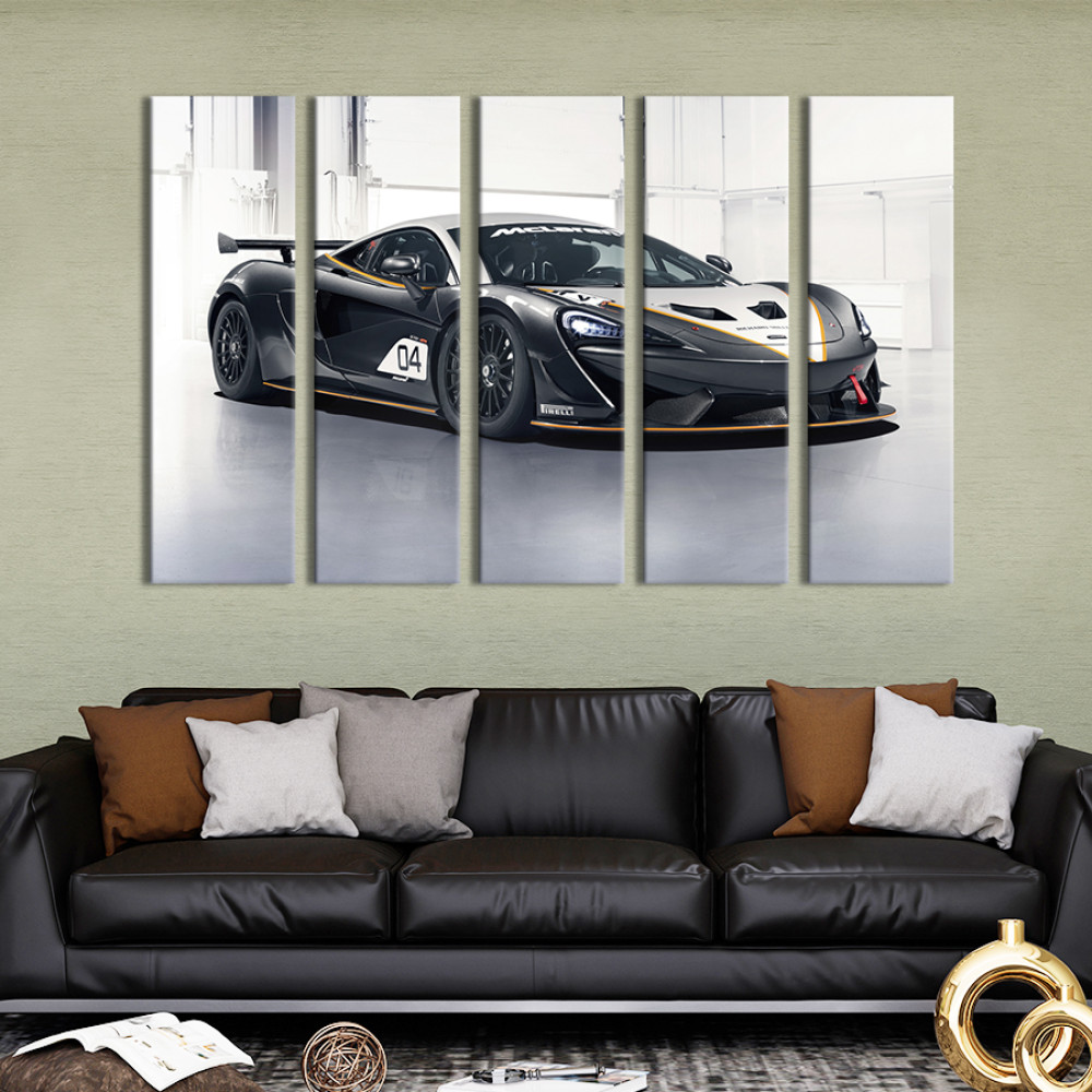 Картина Спорткар McLaren 570S GT4 132x80 см (1353-51)