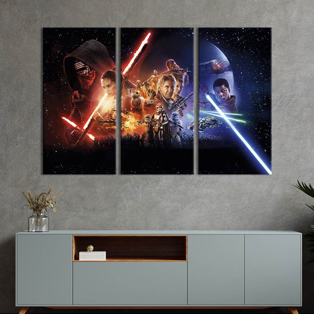 Картина Персонажі Star Wars: The Force Awakens 78x48 см (668-31)