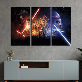 Картина Персонажі Star Wars: The Force Awakens 78x48 см (668-31)