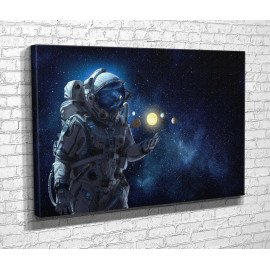 Картина Космонавт з планетами 51x34 см (866)