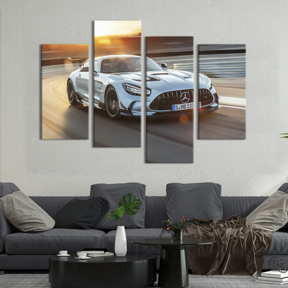 Картина Розкішний спорткар Mercedes-AMG GT Black Series 89x56 см (1365-42)