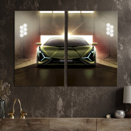 Картина Гіпер-гібрид Lamborghini Sian 71x51 см (1343-2)