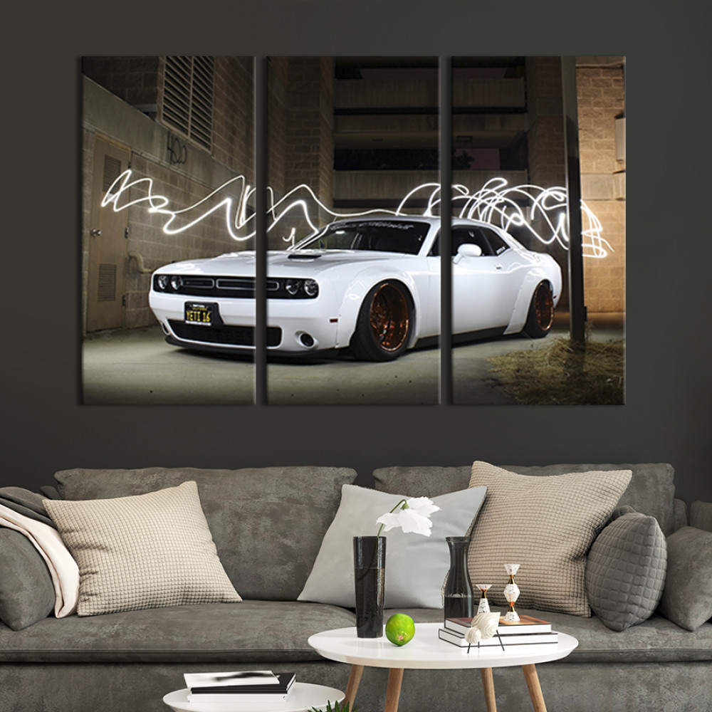 Картина Спортивний автомобіль Dodge Challenger 78x48 см (89-31)