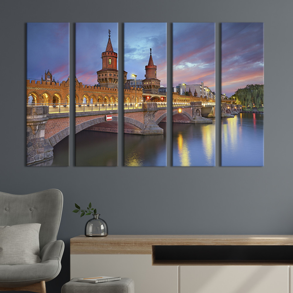 Картина Вогні моста Обербаумбрюкк 132x80 см (344-51)