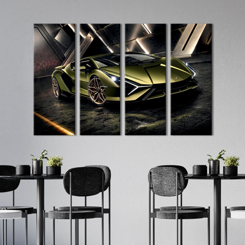 Картина Відоме авто Lamborghini Huracan 89x53 см (1338-41)
