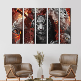 Картина Царство войовничих котячих 87x50 см (738-51)
