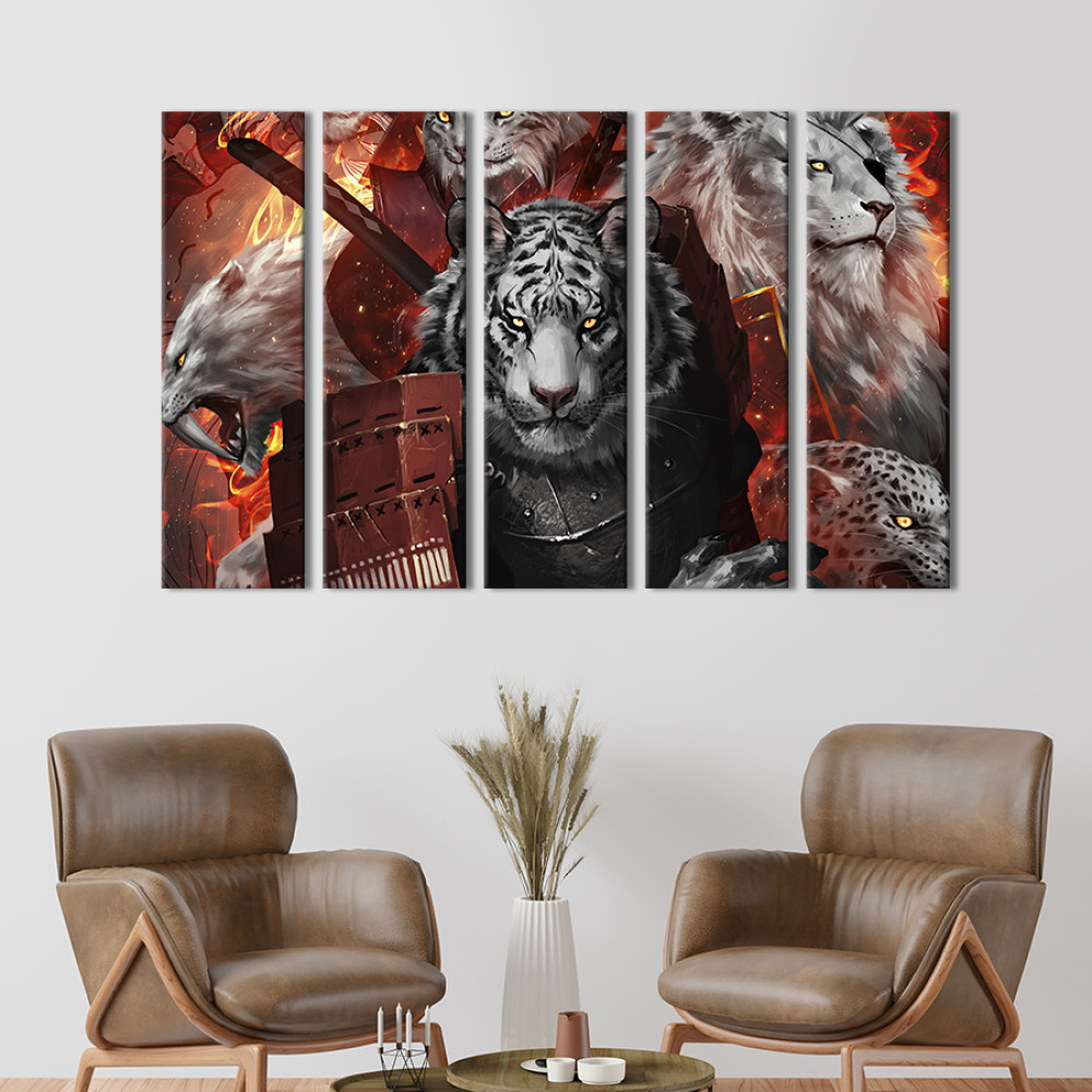 Картина Царство войовничих котячих 132x80 см (738-51)
