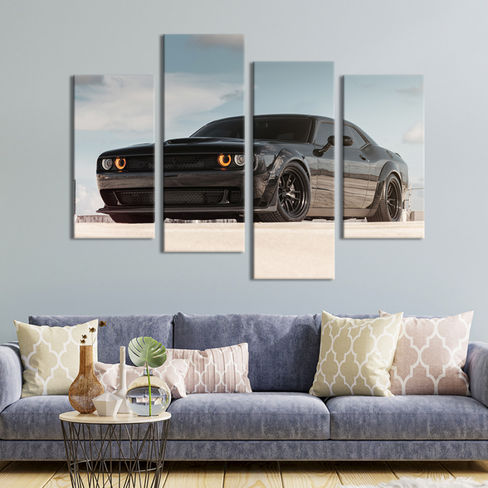 Картина Автомобіль марки Dodge 129x90 см (1313-42)