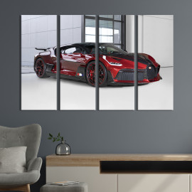 Картина Bugatti Divo в червоному кольорі з візерунком 89x53 см (1300-41)