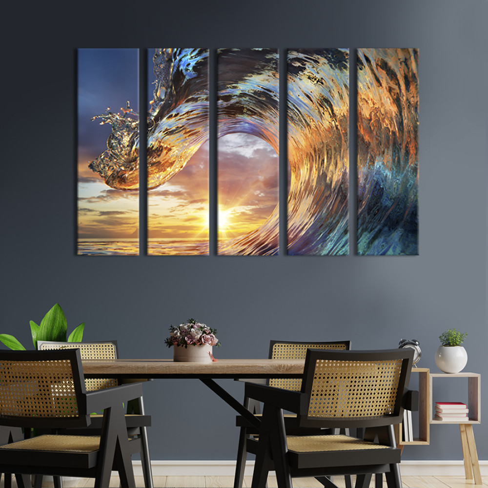 Картина Сяюча морська хвиля 155x95 см (440-51)