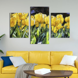 Картина триптих Сонячні тюльпани 66x40 см (906-32)