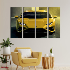 Картина Чудова жовта Ламборгіні Huracan 89x53 см (1336-41)