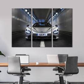 Картина Розкішний сріблястий McLaren 720S 78x48 см (1362-31)