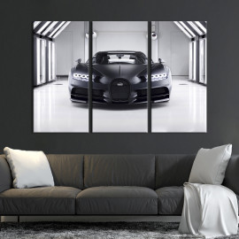 Картина Чорний Bugatti Chiron 78x48 см (1296-31)