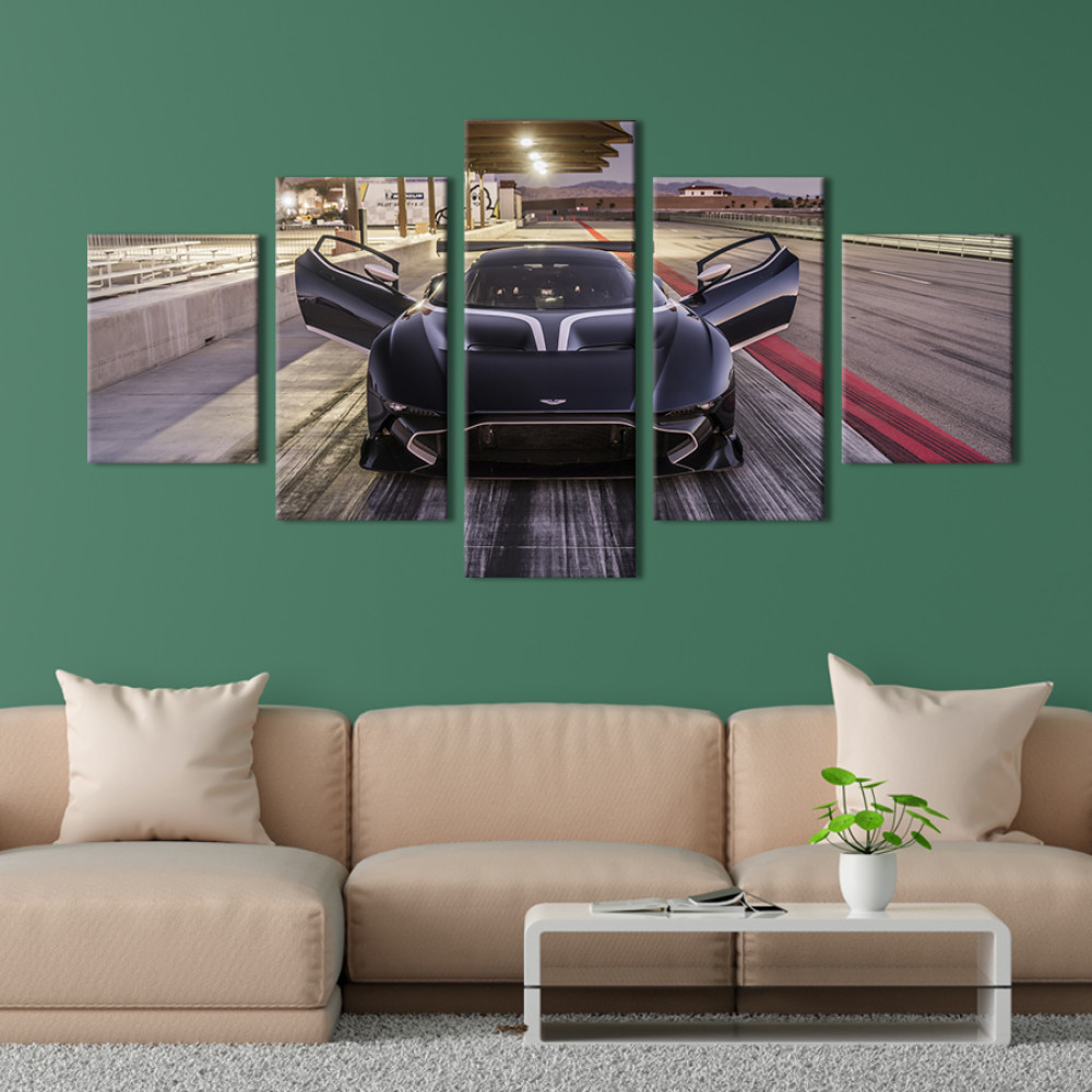 Картина Чорний Aston Martin Vulcan 112x54 см (1410-52)