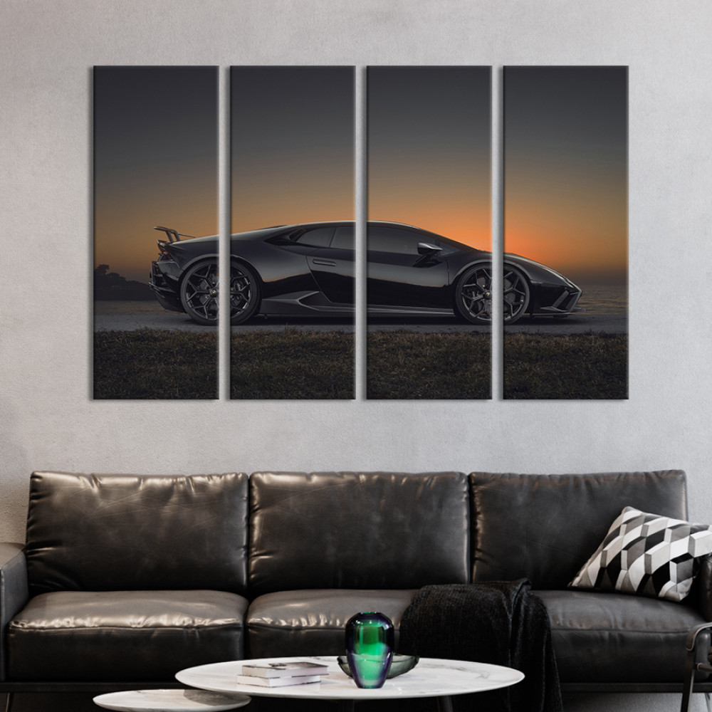 Картина Lamborghini в чорному кольорі 149x93 см (1372-41)