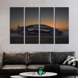Картина Lamborghini в чорному кольорі 149x93 см (1372-41)