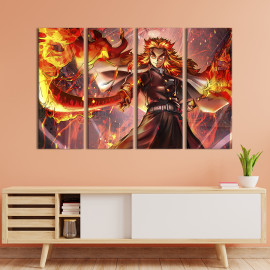 Картина Demon Slayer Kyojuro Rengoku 149x93 см (724-41)