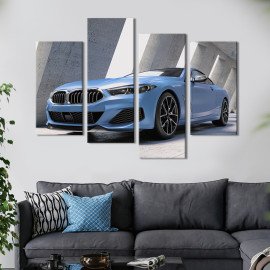 Картина Гарний блакитний спорткар 89x56 см (1295-42)