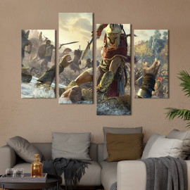 Картина Спартанський найманець Алексіос /Assassin's Creed: Odyssey 89x56 см (1496-42)