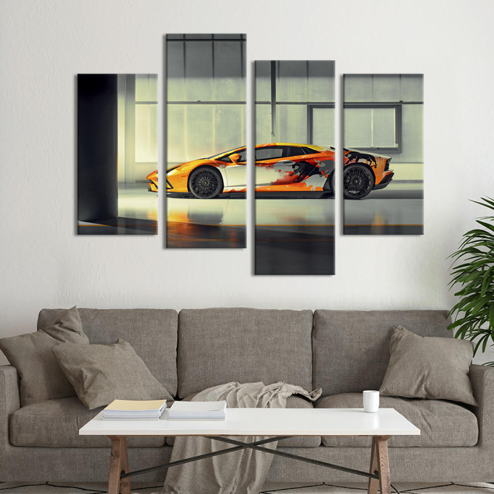 Картина Надшвидкий Lamborghini Aventador S 89x56 см (1248-42)